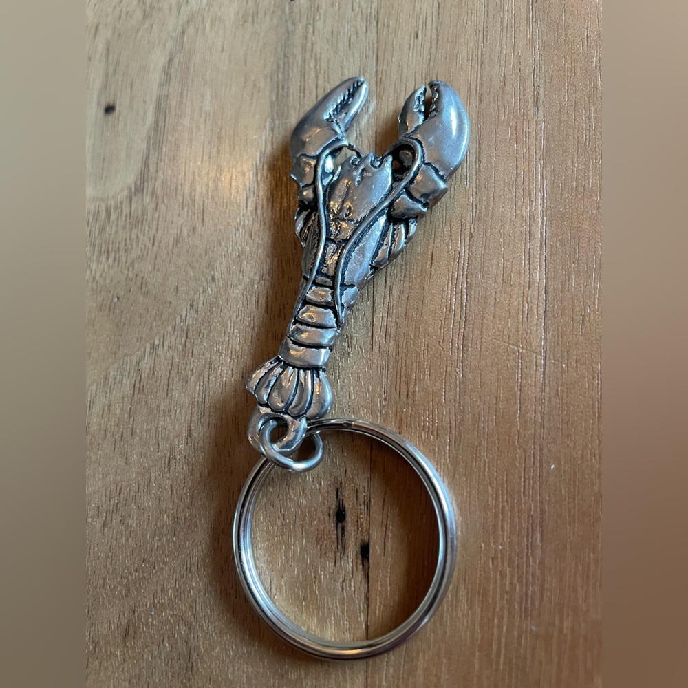 Silver Lobster Keychain